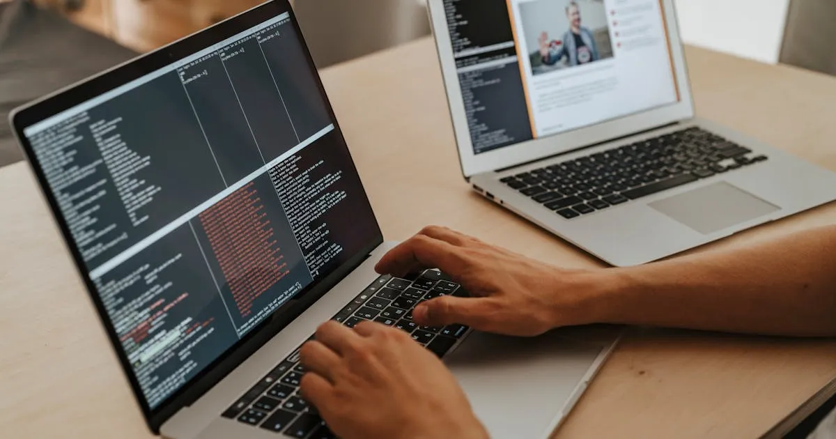Android developer in India writing Kotlin code with Jetpack Compose previews on screen